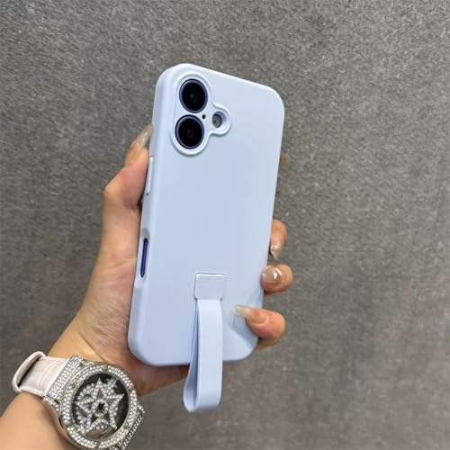 SAMEZA Original Flüssigsilikon-Handgelenkschlaufe, stoßfeste Handyhülle für iPhone 16 15 14 Plus 13 12 Pro Max, Handschutz, Matte Hülle, Himmelblau, für iPhone 16Pro SAMEZA Original Flüssigsilikon-Handgelenkschlaufe, stoßfeste Handyhülle für iPhone 16 15 14 Plus 13 12 Pro Max, Handschutz, Matte Hülle, Himmelblau, für iPhone 16Pro von SAMEZA
