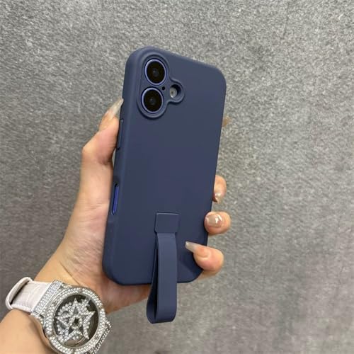 SAMEZA Original Flüssigsilikon-Handgelenkschlaufe, stoßfeste Handyhülle für iPhone 16 15 14 Plus 13 12 Pro Max, Handschutz, Matte Hülle, Marineblau, für iPhone 16 Plus SAMEZA Original Flüssigsilikon-Handgelenkschlaufe, stoßfeste Handyhülle für iPhone 16 15 14 Plus 13 12 Pro Max, Handschutz, Matte Hülle, Marineblau, für iPhone 16 Plus von SAMEZA