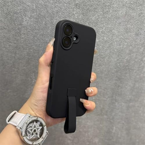 SAMEZA Original Flüssigsilikon-Handgelenkschlaufe, stoßfeste Handyhülle für iPhone 16 15 14 Plus 13 12 Pro Max, Handschutz, Matte Hülle, Schwarz, für iPhone 16Pro SAMEZA Original Flüssigsilikon-Handgelenkschlaufe, stoßfeste Handyhülle für iPhone 16 15 14 Plus 13 12 Pro Max, Handschutz, Matte Hülle, Schwarz, für iPhone 16Pro von SAMEZA
