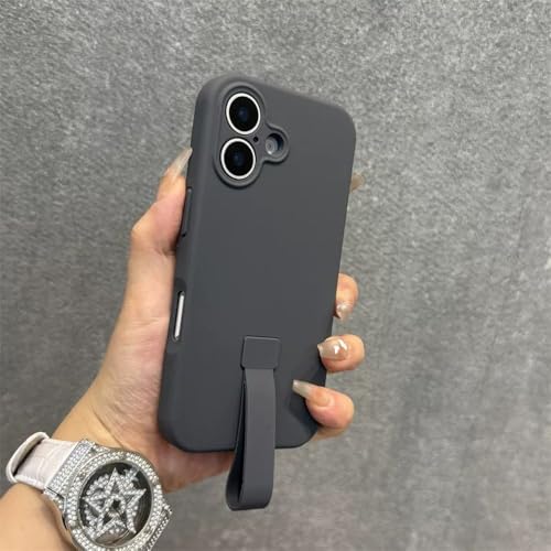 SAMEZA Original Flüssigsilikon-Handgelenkschlaufe, stoßfeste Handyhülle für iPhone 16 15 14 Plus 13 12 Pro Max, Handschutz, Matte Hülle, dunkelgrau, für iPhone 15 SAMEZA Original Flüssigsilikon-Handgelenkschlaufe, stoßfeste Handyhülle für iPhone 16 15 14 Plus 13 12 Pro Max, Handschutz, Matte Hülle, dunkelgrau, für iPhone 15 von SAMEZA