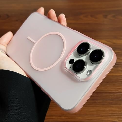 SAMEZA PC-Matt für magnetische Handyhülle für iPhone 16 15 14 13 12 Pro Max, kabelloses Laden, ultradünne, Harte, schlanke Hülle, Pink, für iPhone 16 ProMax SAMEZA PC-Matt für magnetische Handyhülle für iPhone 16 15 14 13 12 Pro Max, kabelloses Laden, ultradünne, Harte, schlanke Hülle, Pink, für iPhone 16 ProMax von SAMEZA