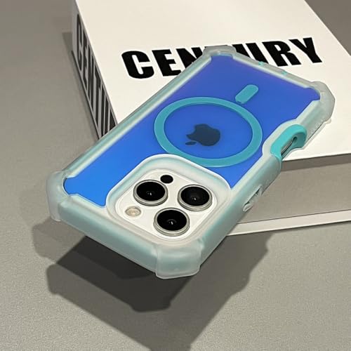 SAMEZA Robuste, reflektierende Hart-PC-Hülle für iPhone 16 15 14 13 Pro Max Plus Magnetische kabellose Ladeschutzhülle, BU, für iPhone 13 Pro Max SAMEZA Robuste, reflektierende Hart-PC-Hülle für iPhone 16 15 14 13 Pro Max Plus Magnetische kabellose Ladeschutzhülle, BU, für iPhone 13 Pro Max von SAMEZA