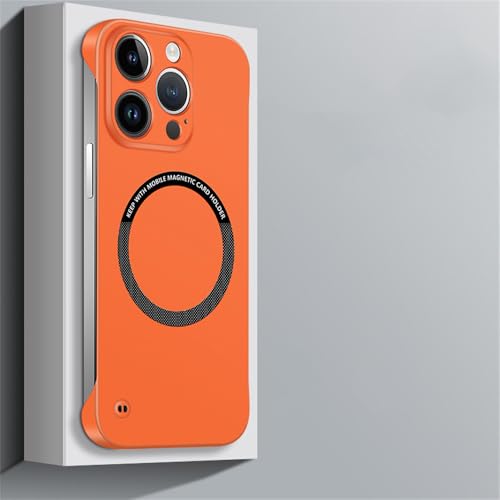 SAMEZA Schlanke, rahmenlose, magnetische Hülle für kabelloses Laden für iPhone 15 14 13 12 11 Pro Max XR X XS 7 8 Plus SE, Kunststoffabdeckung, orange, für iPhone X SAMEZA Schlanke, rahmenlose, magnetische Hülle für kabelloses Laden für iPhone 15 14 13 12 11 Pro Max XR X XS 7 8 Plus SE, Kunststoffabdeckung, orange, für iPhone X von SAMEZA
