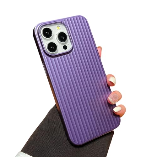 SAMEZA Streifen Metallic-Lack Matt Hülle für iPhone 15 14 13 Pro Max Plus Stoßfester Kameraschutz Schlanke Kunststoff-Panzerabdeckung, Dunkelviolett, Für iPhone 15Pro SAMEZA Streifen Metallic-Lack Matt Hülle für iPhone 15 14 13 Pro Max Plus Stoßfester Kameraschutz Schlanke Kunststoff-Panzerabdeckung, Dunkelviolett, Für iPhone 15Pro von SAMEZA