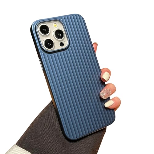 SAMEZA Streifen Metallic-Lack Matt Hülle für iPhone 15 14 13 Pro Max Plus Stoßfester Kameraschutz Schlanke Kunststoff-Panzerhülle, Marineblau, Für iPhone 14Plus SAMEZA Streifen Metallic-Lack Matt Hülle für iPhone 15 14 13 Pro Max Plus Stoßfester Kameraschutz Schlanke Kunststoff-Panzerhülle, Marineblau, Für iPhone 14Plus von SAMEZA