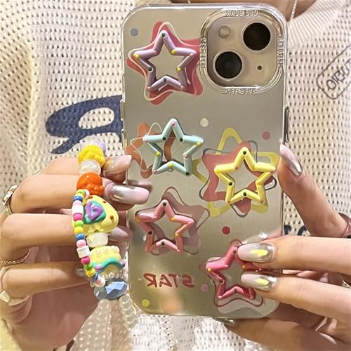 SAMEZA Süße, Bunte Star Girl-Telefonhülle für iPhone 15 14 13 12 11 Pro Max X XR Mattsilberne, weiche, stoßfeste Hülle, für iPhone 11promax, A von SAMEZA