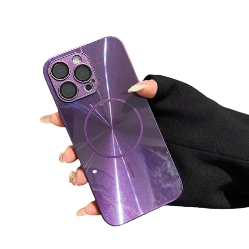 SAMEZA Textur für Hülle für iPhone 16 15 14 13 12 11 Pro Max Magnetische kabellose Ladung Glänzende Hardcover, Lila, Für iPhone 15 Pro SAMEZA Textur für Hülle für iPhone 16 15 14 13 12 11 Pro Max Magnetische kabellose Ladung Glänzende Hardcover, Lila, Für iPhone 15 Pro von SAMEZA