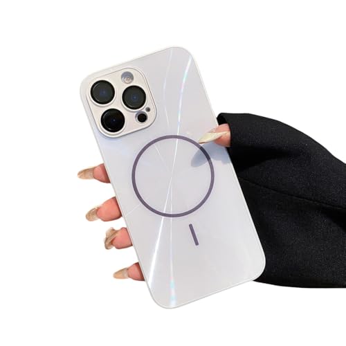SAMEZA Textur für Hülle für iPhone 16 15 14 13 12 11 Pro Max Magnetische kabellose Ladung Glänzende Hardcover, Weiß, Für iPhone 14 Pro SAMEZA Textur für Hülle für iPhone 16 15 14 13 12 11 Pro Max Magnetische kabellose Ladung Glänzende Hardcover, Weiß, Für iPhone 14 Pro von SAMEZA