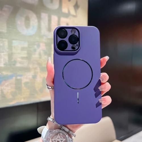 SAMEZA Titan-Metall-Hart-PC für magnetische Hülle für iPhone 16 15 14 13 12 11 Pro Max Plus Glaslinse Kabellose Ladung Mattierte Abdeckung, Dunkelviolett, Für iPhone 11 ProMax SAMEZA Titan-Metall-Hart-PC für magnetische Hülle für iPhone 16 15 14 13 12 11 Pro Max Plus Glaslinse Kabellose Ladung Mattierte Abdeckung, Dunkelviolett, Für iPhone 11 ProMax von SAMEZA