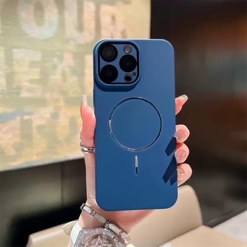 SAMEZA Titan-Metall-Hart-PC für magnetische Hülle für iPhone 16 15 14 13 12 11 Pro Max Plus Glaslinse Wiress Charge Frosted Cover, Marineblau, für iPhone 11 ProMax SAMEZA Titan-Metall-Hart-PC für magnetische Hülle für iPhone 16 15 14 13 12 11 Pro Max Plus Glaslinse Wiress Charge Frosted Cover, Marineblau, für iPhone 11 ProMax von SAMEZA