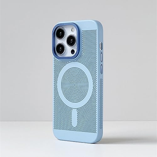 SAMEZA Wärmeableitung, Kühlung, magnetische Handyhülle für iPhone 15, 14 Pro, 11, 13, 12 Pro Max, Gitter, atmungsaktiv, stoßfest, schlank, Harte PC-Abdeckung, T1, für iPhone 13Pro Max SAMEZA Wärmeableitung, Kühlung, magnetische Handyhülle für iPhone 15, 14 Pro, 11, 13, 12 Pro Max, Gitter, atmungsaktiv, stoßfest, schlank, Harte PC-Abdeckung, T1, für iPhone 13Pro Max von SAMEZA