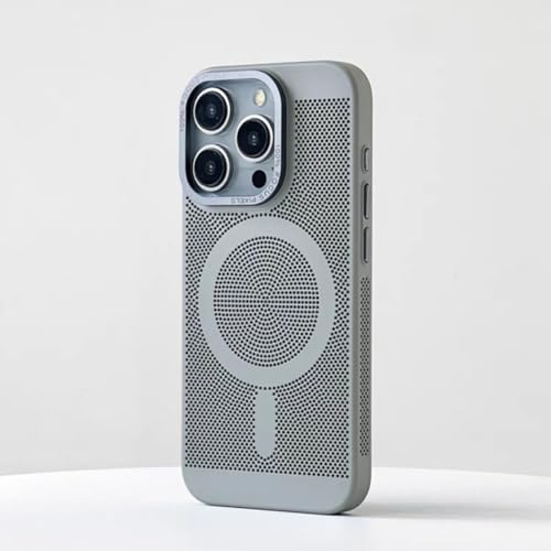 SAMEZA Wärmeableitung, Kühlung, magnetische Handyhülle für iPhone 15, 14 Pro, 11, 13, 12 Pro Max, Gitter, atmungsaktiv, stoßfest, schlank, Harte PC-Abdeckung, T14, für iPhone 15Pro SAMEZA Wärmeableitung, Kühlung, magnetische Handyhülle für iPhone 15, 14 Pro, 11, 13, 12 Pro Max, Gitter, atmungsaktiv, stoßfest, schlank, Harte PC-Abdeckung, T14, für iPhone 15Pro von SAMEZA