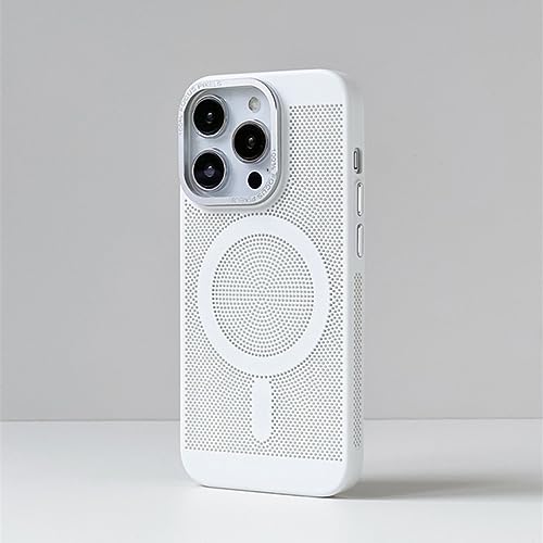 SAMEZA Wärmeableitung, Kühlung, magnetische Handyhülle für iPhone 15, 14 Pro, 11, 13, 12 Pro Max, Gitter, atmungsaktiv, stoßfest, schlank, Harte PC-Abdeckung, T4, für iPhone 13Pro Max SAMEZA Wärmeableitung, Kühlung, magnetische Handyhülle für iPhone 15, 14 Pro, 11, 13, 12 Pro Max, Gitter, atmungsaktiv, stoßfest, schlank, Harte PC-Abdeckung, T4, für iPhone 13Pro Max von SAMEZA
