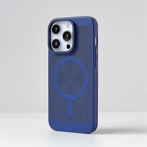 SAMEZA Wärmeableitung, Kühlung, magnetische Handyhülle für iPhone 15, 14 Pro, 11, 13, 12 Pro Max, Gitter, atmungsaktiv, stoßfest, schlank, Harte PC-Abdeckung, T5, für iPhone 14 SAMEZA Wärmeableitung, Kühlung, magnetische Handyhülle für iPhone 15, 14 Pro, 11, 13, 12 Pro Max, Gitter, atmungsaktiv, stoßfest, schlank, Harte PC-Abdeckung, T5, für iPhone 14 von SAMEZA