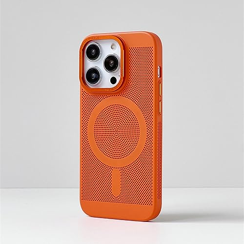 SAMEZA Wärmeableitung, Kühlung, magnetische Handyhülle für iPhone 15, 14 Pro, 11, 13, 12 Pro Max, Gitter, atmungsaktiv, stoßfest, schlank, Harte PC-Abdeckung, T6, für iPhone 14Pro SAMEZA Wärmeableitung, Kühlung, magnetische Handyhülle für iPhone 15, 14 Pro, 11, 13, 12 Pro Max, Gitter, atmungsaktiv, stoßfest, schlank, Harte PC-Abdeckung, T6, für iPhone 14Pro von SAMEZA