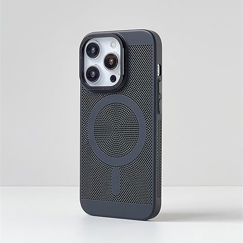 SAMEZA Wärmeableitung, Kühlung, magnetische Handyhülle für iPhone 15, 14 Pro, 11, 13, 12 Pro Max, Gitter, atmungsaktiv, stoßfest, schlank, Harte PC-Abdeckung, T9, für iPhone 13 SAMEZA Wärmeableitung, Kühlung, magnetische Handyhülle für iPhone 15, 14 Pro, 11, 13, 12 Pro Max, Gitter, atmungsaktiv, stoßfest, schlank, Harte PC-Abdeckung, T9, für iPhone 13 von SAMEZA