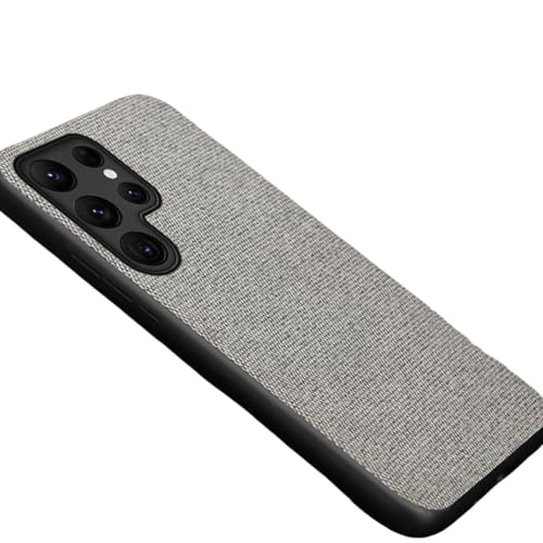 Stoff-Canvas-Handyhülle für Samsung Galaxy S24 S21 S22 S23 Ultra S24 Plus S20 FE A54 A55 5G 360 Vollständige Schutzhülle für die Rückseite, grau, für Galaxy S23 Stoff-Canvas-Handyhülle für Samsung Galaxy S24 S21 S22 S23 Ultra S24 Plus S20 FE A54 A55 5G 360 Vollständige Schutzhülle für die Rückseite, grau, für Galaxy S23 von SAMEZA