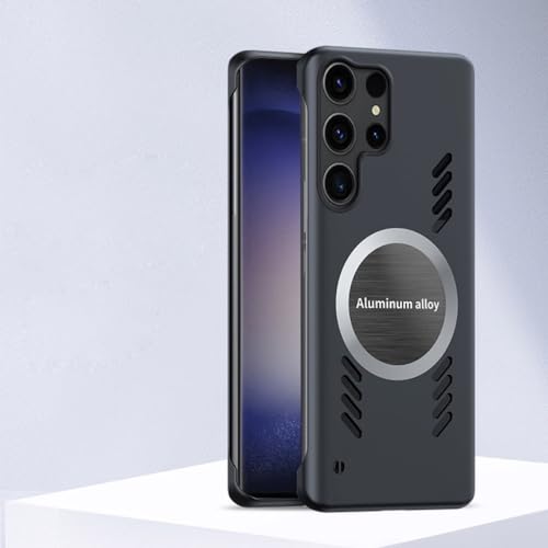 Wärmeableitung, Kühlung, magnetische Handyhülle für Samsung S24, S23 Ultra, S22 Plus, S21, S20 FE, dünne, rahmenlose Abdeckung, Schwarz, für Samsung S24 Wärmeableitung, Kühlung, magnetische Handyhülle für Samsung S24, S23 Ultra, S22 Plus, S21, S20 FE, dünne, rahmenlose Abdeckung, Schwarz, für Samsung S24 von SAMEZA