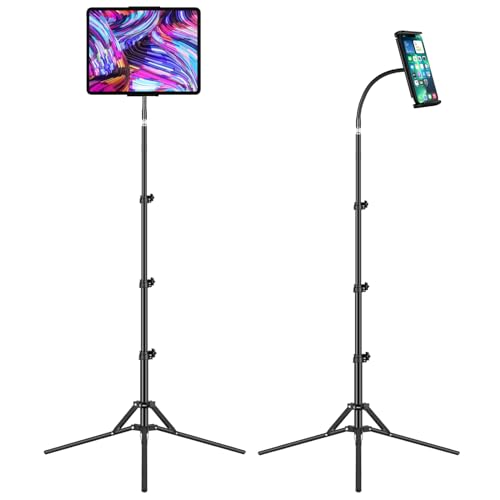 Tablet Halterung Stativ Tablet Ständer Stativ - Höhenverstellbar bis 67” Halter Stativ für iPad Air Mini 6 5 4 3 2, iPad Pro 9.7, 10.5,12.9, Tab, iPhone, Tablet und Smartphone mit 4,5-12.9 Zoll Tablet Halterung Stativ Tablet Ständer Stativ - Höhenverstellbar bis 67” Halter Stativ für iPad Air Mini 6 5 4 3 2, iPad Pro 9.7, 10.5,12.9, Tab, iPhone, Tablet und Smartphone mit 4,5-12.9 Zoll von SAMHOUSING