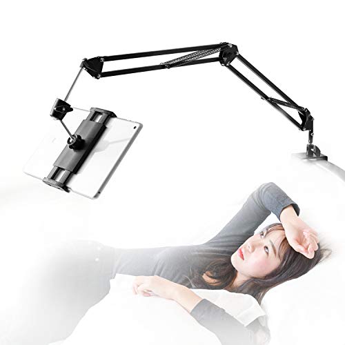 SAMHOUSING Tablet-Ständer für Bett, um 360 Grad drehbar, mit Aluminium-Arm Compatible for iPad, iPhone XS, Amazon Kindle Fire oder andere Geräte mit 13-23 cm von SAMHOUSING