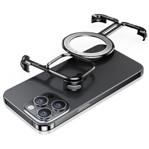 SAMORINO Magnetisch Hülle Kompatibel mit iPhone 15 Pro Max, Kompatibel mit Magnetisch Autotelefonhalterung, Metall Bumper Handyhülle Schlank Minimalistisch Rahmenlos, Schwarz SAMORINO Magnetisch Hülle Kompatibel mit iPhone 15 Pro Max, Kompatibel mit Magnetisch Autotelefonhalterung, Metall Bumper Handyhülle Schlank Minimalistisch Rahmenlos, Schwarz von SAMORINO