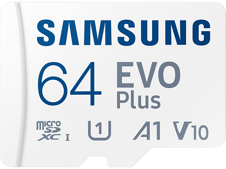 SAMSUNG EVO Plus, Micro-SDXC Speicherkarte, 64 GB, 130 MB/s von SAMSUNG