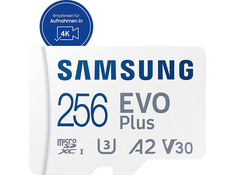 SAMSUNG EVO Plus (2024), Micro-SD Speicherkarte, 256 GB, 160 MB/s von SAMSUNG