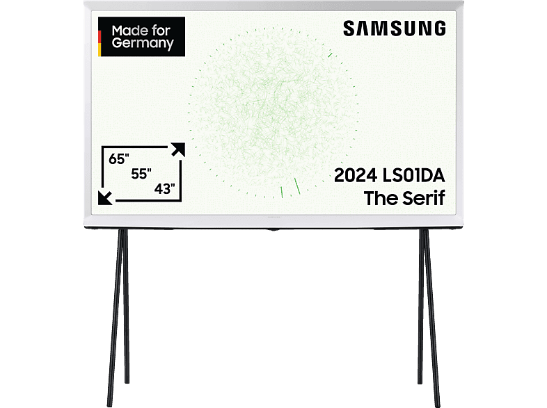 SAMSUNG GQ43 LS01DAU The Serif QLED TV (Flat, 43 Zoll / 108 cm, UHD 4K, SMART TV) von SAMSUNG