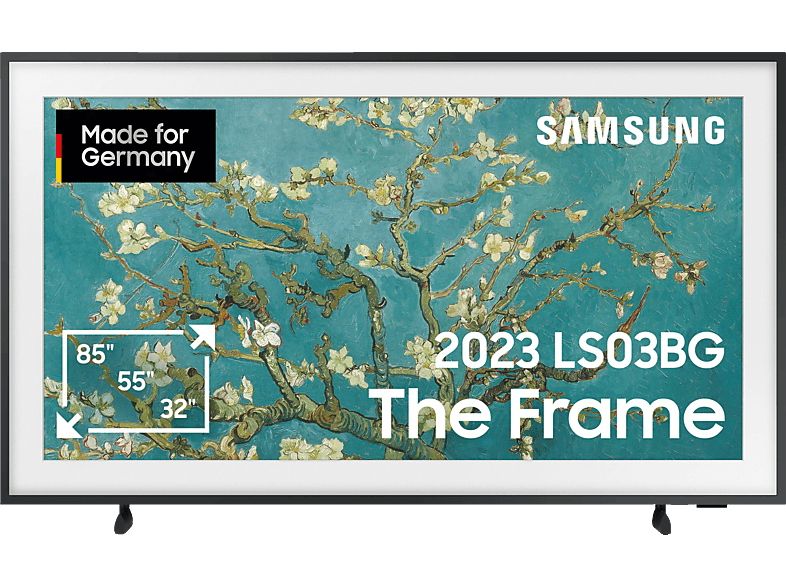 SAMSUNG GQ55LS03BGU The Frame QLED TV (Flat, 55 Zoll / 138 cm, UHD 4K, SMART TV, Tizen) von SAMSUNG