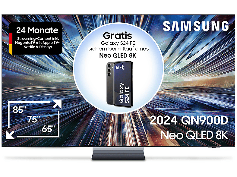 SAMSUNG GQ75QN900D NEO QLED AI TV (Flat, 75 Zoll / 189 cm, UHD 8K, SMART TV, Tizen) von SAMSUNG