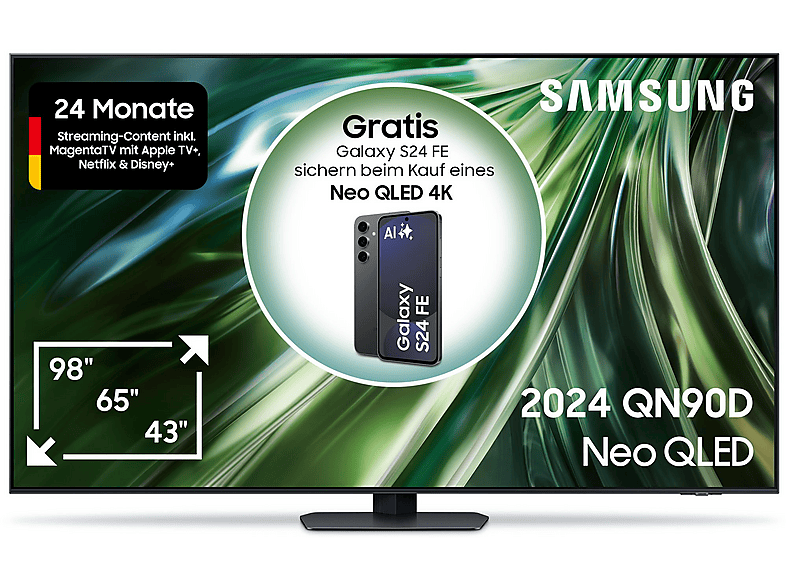 SAMSUNG GQ75QN90D Mini LED / Neo QLED TV (Flat, 75 Zoll 189 cm, UHD 4K, SMART TV, Tizen) von SAMSUNG