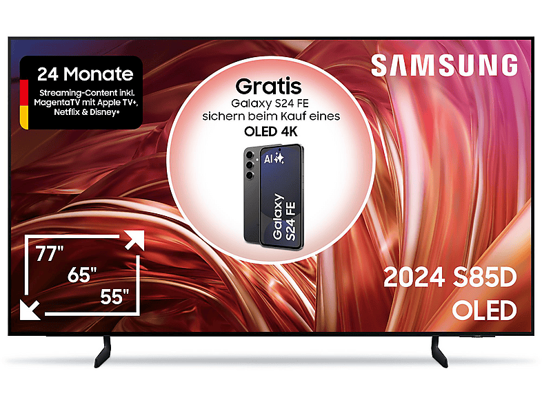 SAMSUNG OLEDGQ77S85D OLED TV (Flat, 77 Zoll / 195 cm, 4K, SMART TV, Tizen) von SAMSUNG