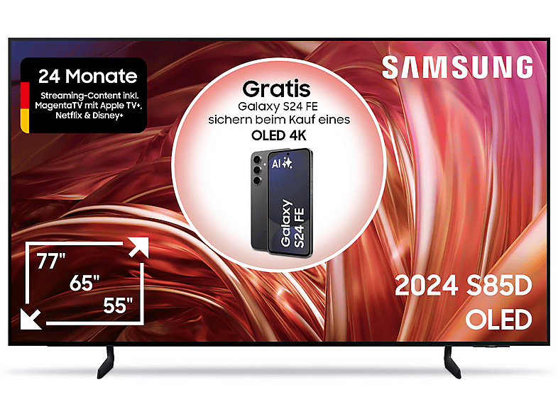 SAMSUNG GQ77S85D OLED TV (Flat, 77 Zoll / 195 cm, 4K, SMART TV, Tizen) von SAMSUNG