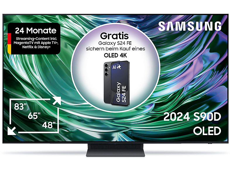 SAMSUNG OLEDGQ77S90D OLED TV (Flat, 77 Zoll / 195 cm, 4K, SMART TV, Tizen) von SAMSUNG