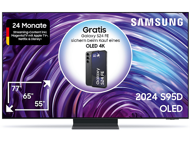 SAMSUNG GQ77S95D OLED TV (Flat, 77 Zoll / 195 cm, 4K, SMART TV, Tizen) von SAMSUNG