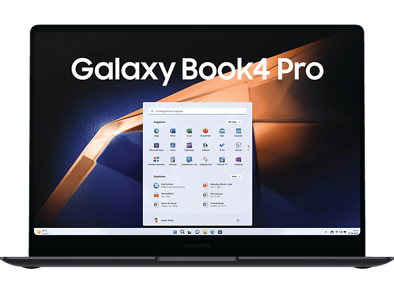 SAMSUNG Galaxy Book4 Pro, Notebook, mit 14 Zoll Display Touchscreen, Intel® Evo™ Plattform, Core™ Ultra 7,155H Prozessor, 16 GB RAM, 512 SSD, Arc® GPU, Moonstone Gray, Windows 11 Home (64 Bit) von SAMSUNG