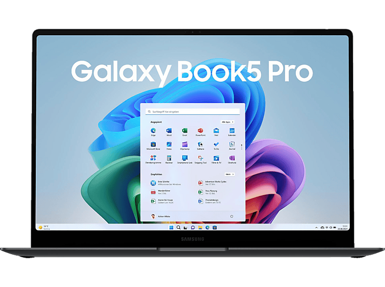 SAMSUNG Galaxy Book5 Pro, Copilot+ PC, Notebook, mit 16 Zoll Display, Intel® Core™ Ultra 7,256V Prozessor, GB RAM, 512 SSD Arc™ GPU, Moonstone Gray, Windows 11 Home von SAMSUNG