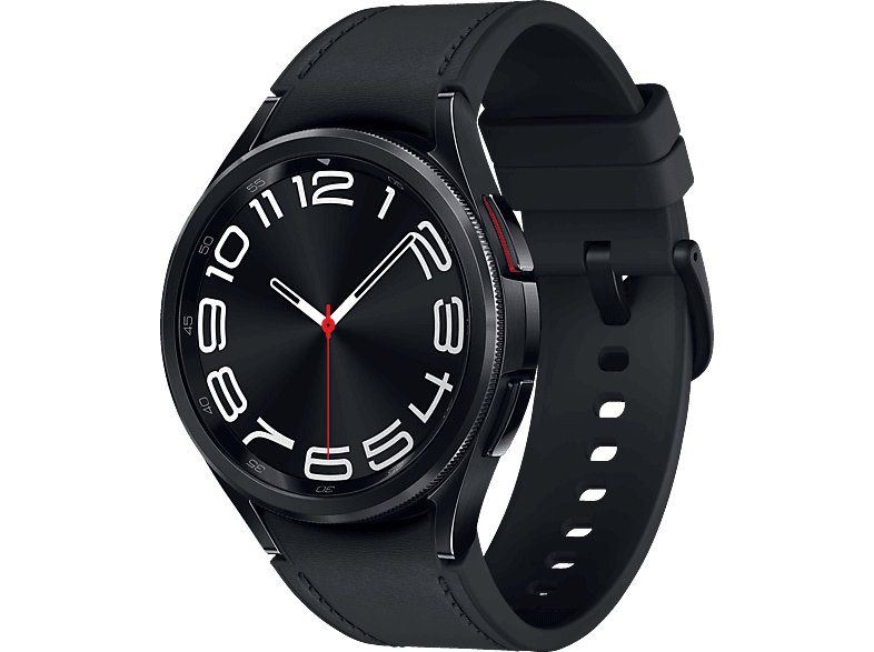SAMSUNG Galaxy Watch 6 Classic 43 mm Smartwatch Kunstleder, S/M, Black von SAMSUNG