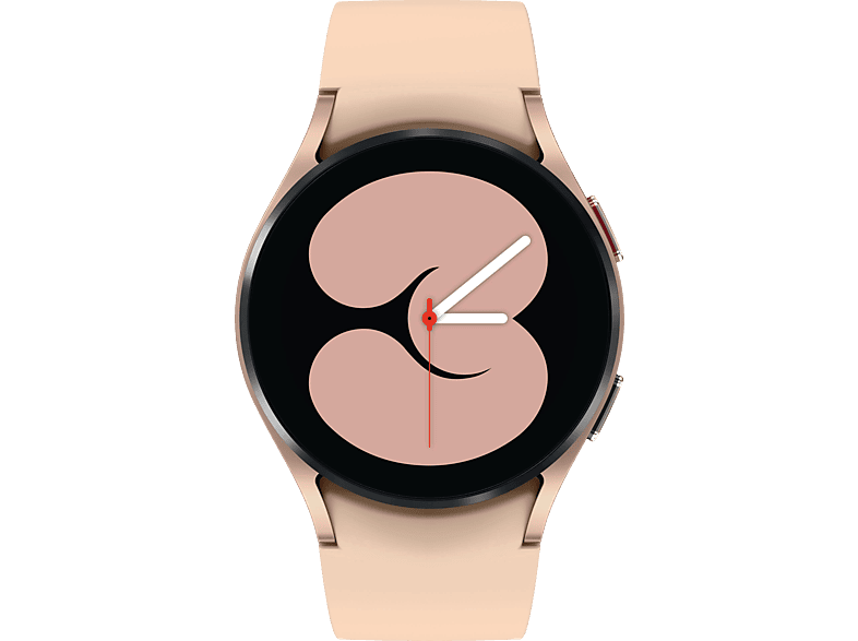 SAMSUNG Galaxy Watch4, BT, 40 mm Smartwatch Aluminium Fluorkautschuk, S/M (130 - 190 mm), Pink Gold von SAMSUNG