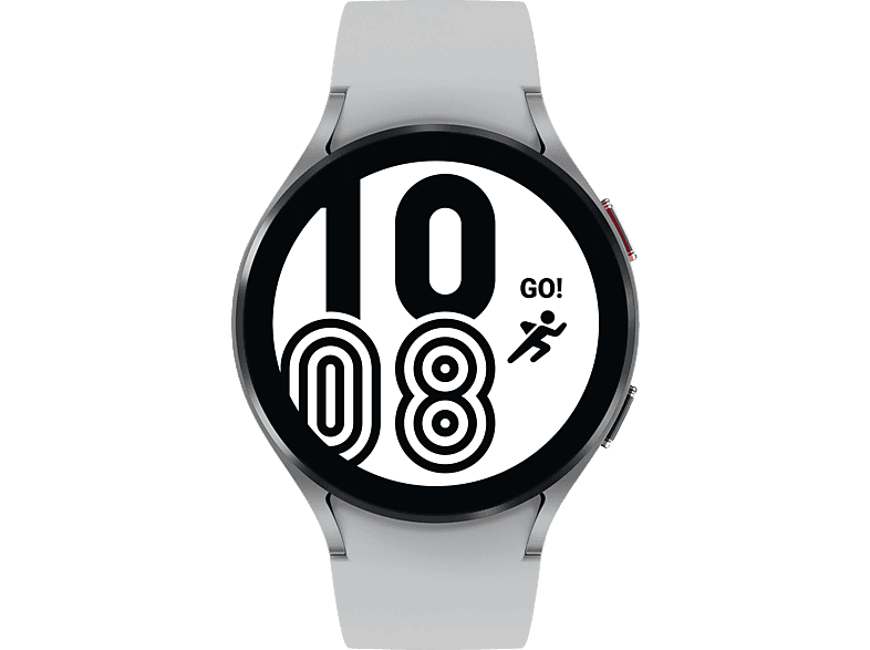 SAMSUNG Galaxy Watch4, LTE, 44 mm Smartwatch Aluminium Fluorkautschuk, M/L, Silver von SAMSUNG