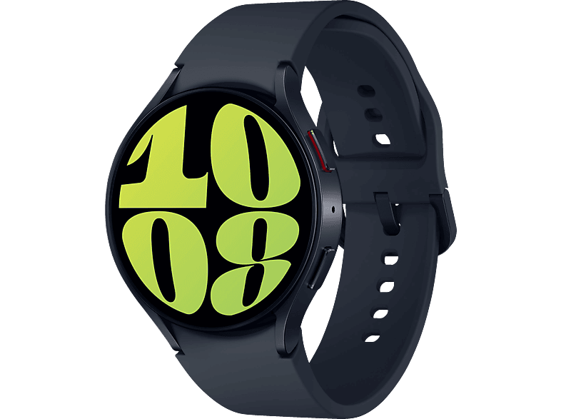 SAMSUNG Galaxy Watch6 44 mm Smartwatch Fluorkautschuk, M/L, Graphite von SAMSUNG