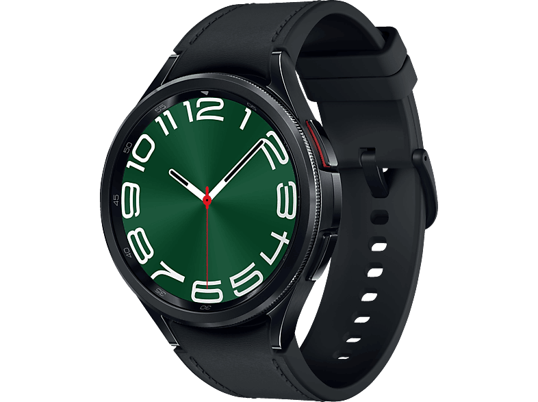 SAMSUNG Galaxy Watch6 Classic LTE 47 mm Smartwatch Kunstleder, M/L, Black von SAMSUNG