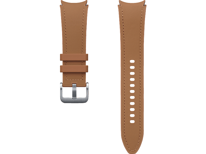 SAMSUNG Hybrid Eco-Leather Band (20 mm, M/L), Ersatzarmband, Samsung, Camel von SAMSUNG