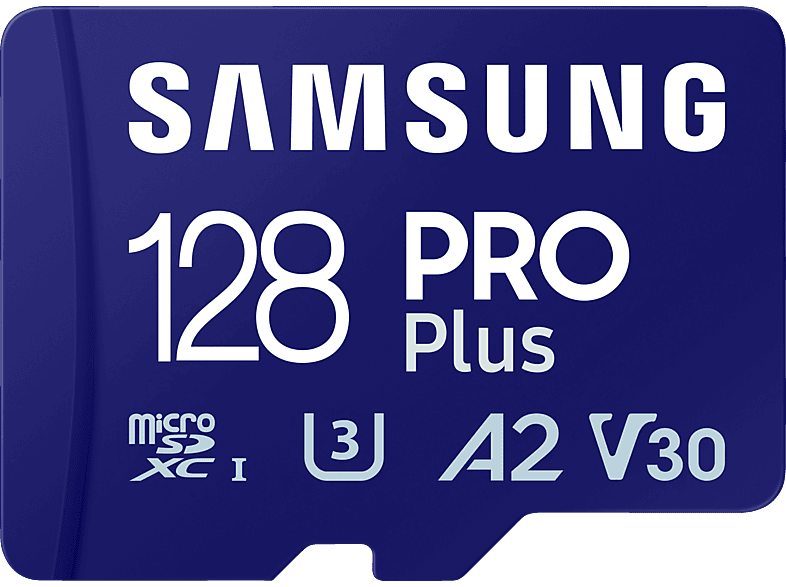 SAMSUNG PRO Plus (2023) mit SD-Adapter, Micro-SDXC Speicherkarte, 128 GB, 180 MB/s von SAMSUNG