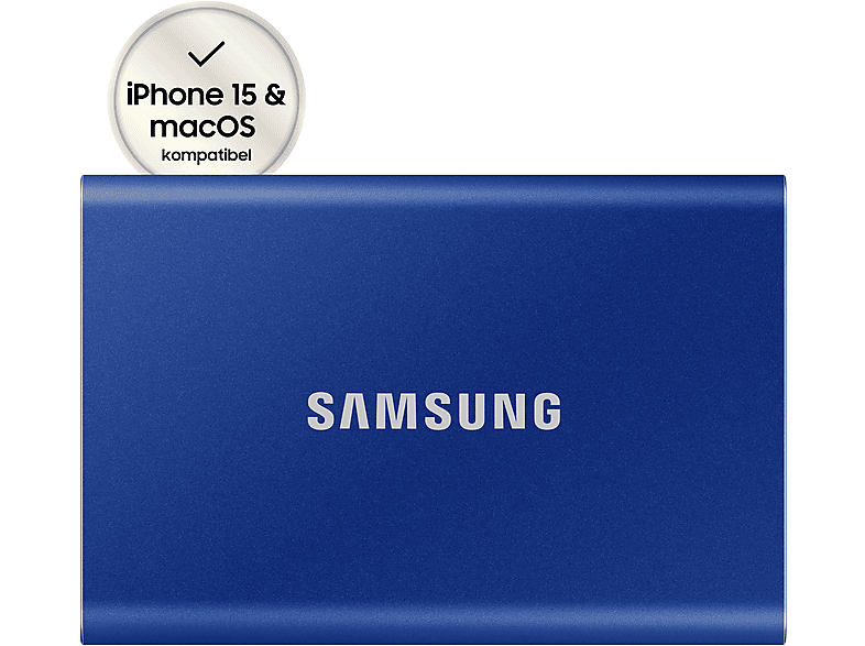 SAMSUNG Portable SSD T7 PC/Mac Festplatte, 1 TB SSD, extern, Indigo blue von SAMSUNG