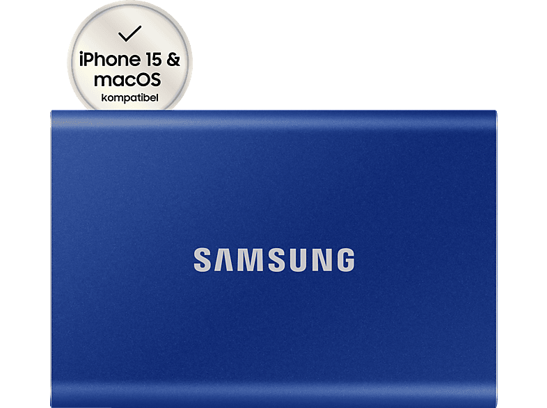 SAMSUNG Portable SSD T7 PC/Mac Festplatte, 1 TB SSD, extern, Indigo blue SAMSUNG Portable SSD T7 PC/Mac Festplatte, 1 TB SSD, extern, Indigo blue von SAMSUNG