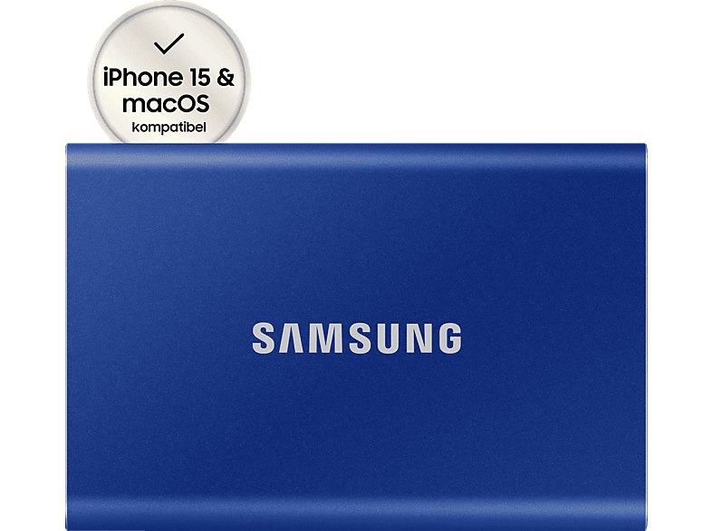 SAMSUNG Portable SSD T7 PC/Mac Festplatte, 1 TB SSD, extern, Indigo blue von SAMSUNG