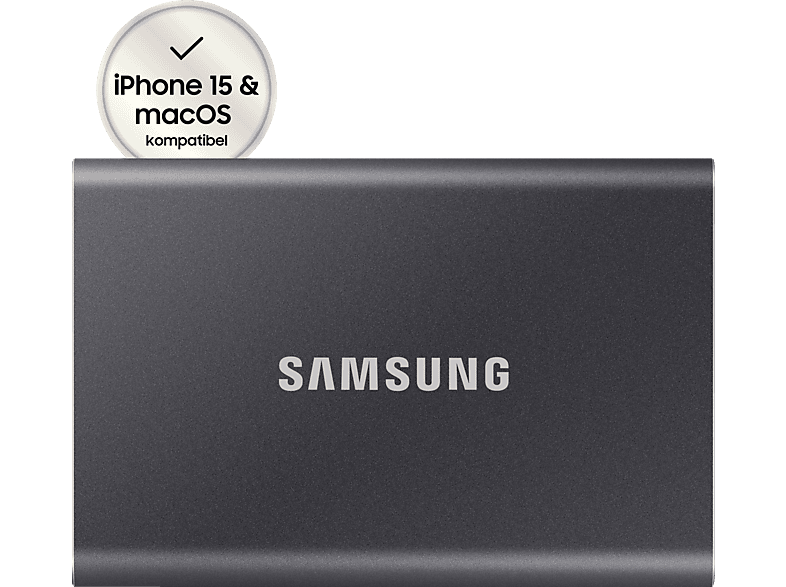 SAMSUNG Portable SSD T7 PC/Mac Festplatte, 1 TB SSD, extern, Titan grey von SAMSUNG