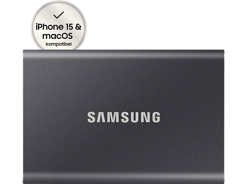 SAMSUNG Portable SSD T7 PC/Mac Festplatte, 2 TB SSD, extern, Titan grey SAMSUNG Portable SSD T7 PC/Mac Festplatte, 2 TB SSD, extern, Titan grey von SAMSUNG