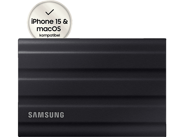 SAMSUNG Portable SSD T7 Shield PC/Mac Festplatte, 4 TB SSD, extern, Schwarz von SAMSUNG